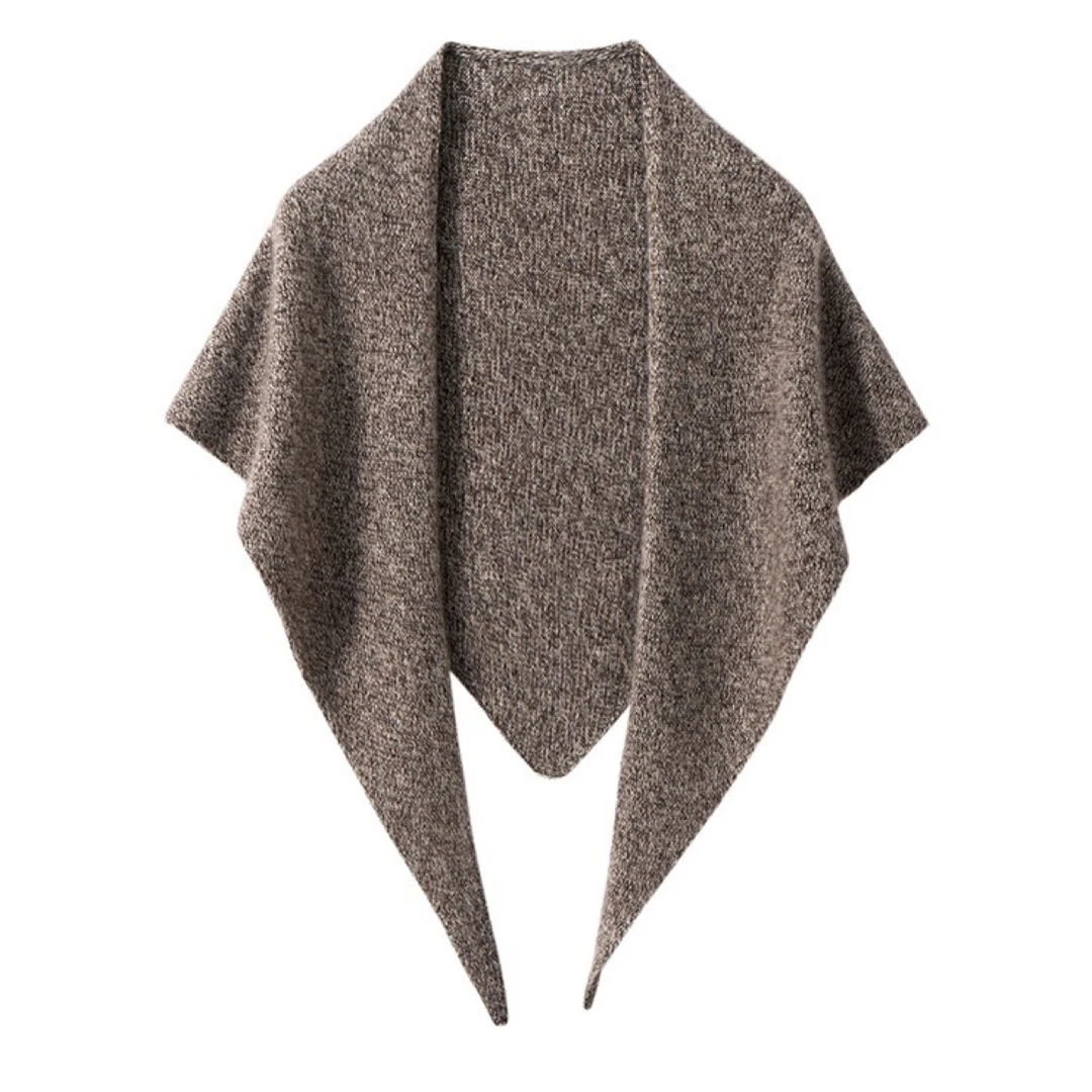 P660已开价 桑蚕丝山羊绒花纱三角巾 高档外搭护肩保暖针织披肩