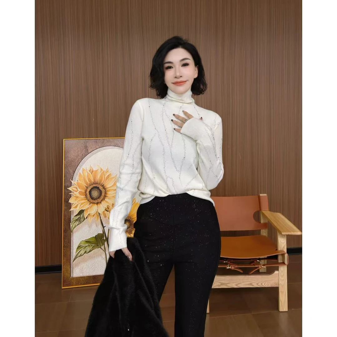 SONG-原创【流星映月】新款保暖流光彩钻“绵羊毛”高级感柔软上衣