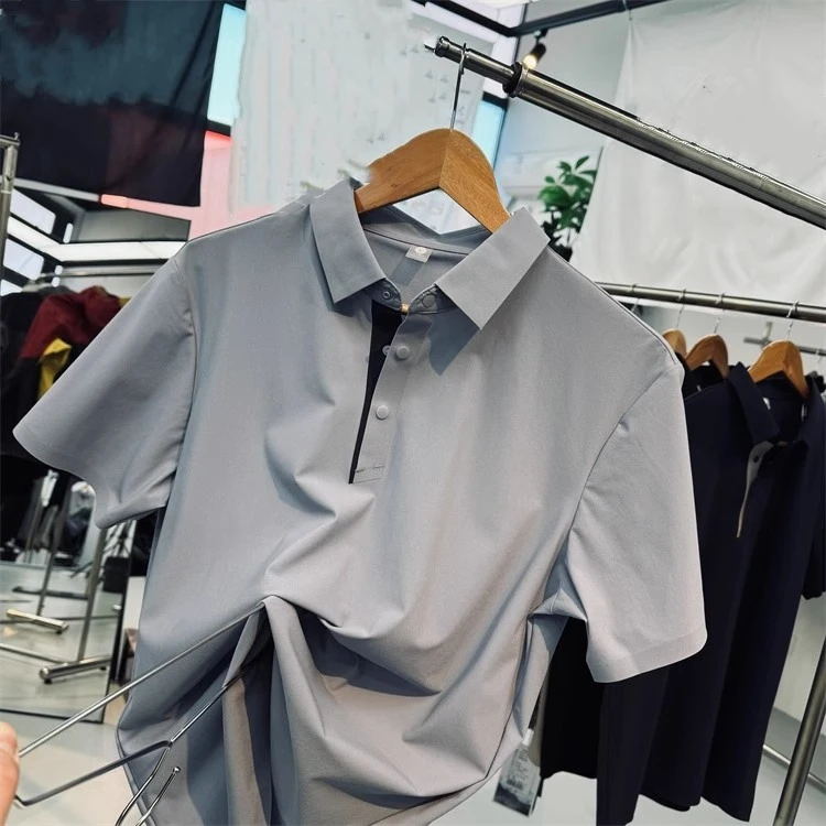 加大码300斤凉感速干透气短袖T恤男士夏季运动休闲冰丝商务POLO衫