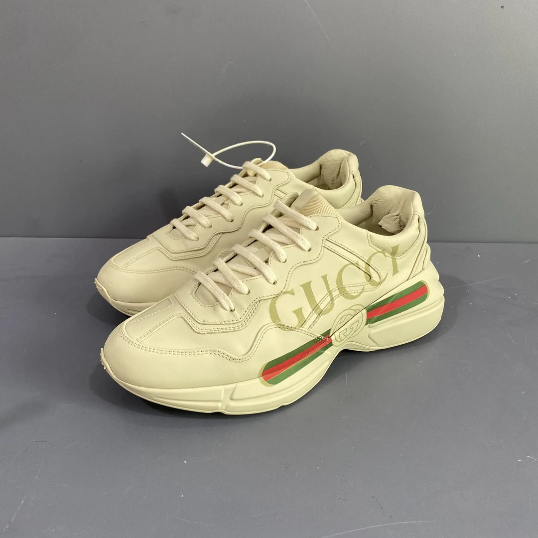 95新 GUCCI/古驰 41码腰带老爹鞋 休闲鞋 成色可以内衬小瑕疵 260