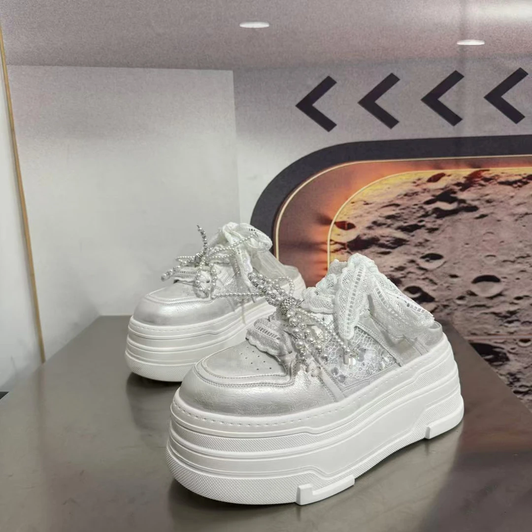 971-12春夏新款2025圆头系带韩版简约休闲板鞋潮流百搭ins