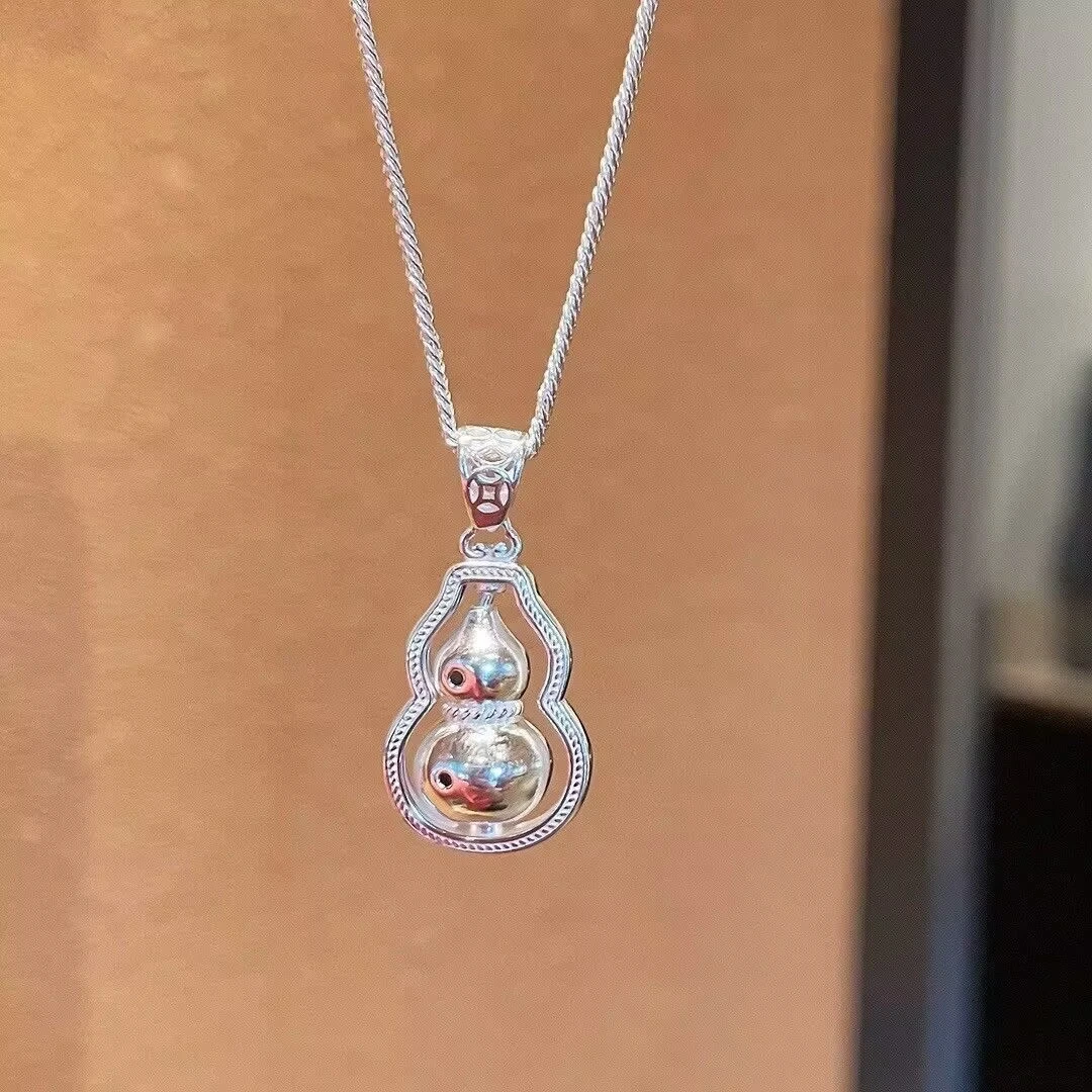 吊坠足银 葫芦简约足银吊坠货号192