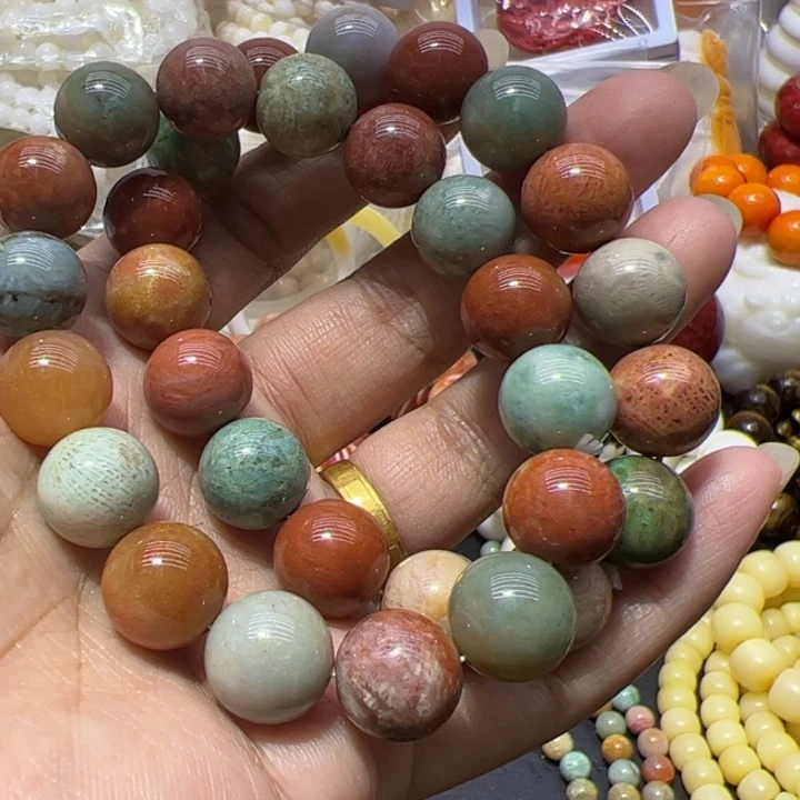 大果紫檀（缅甸花梨）1.4绿多宝手串