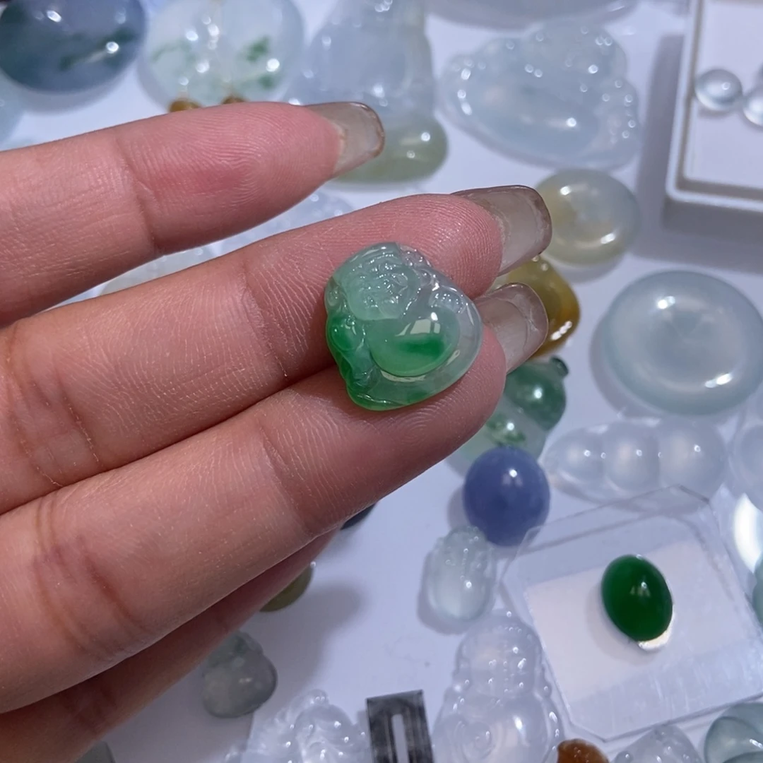 未镶嵌定制翡翠翡翠15.4/14.9/4