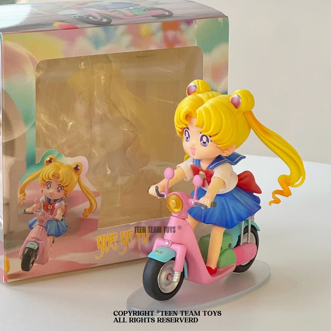 潮玩GK美少女系列摩托电瓶车水冰月手办摆件桌搭可爱礼物装饰12CM