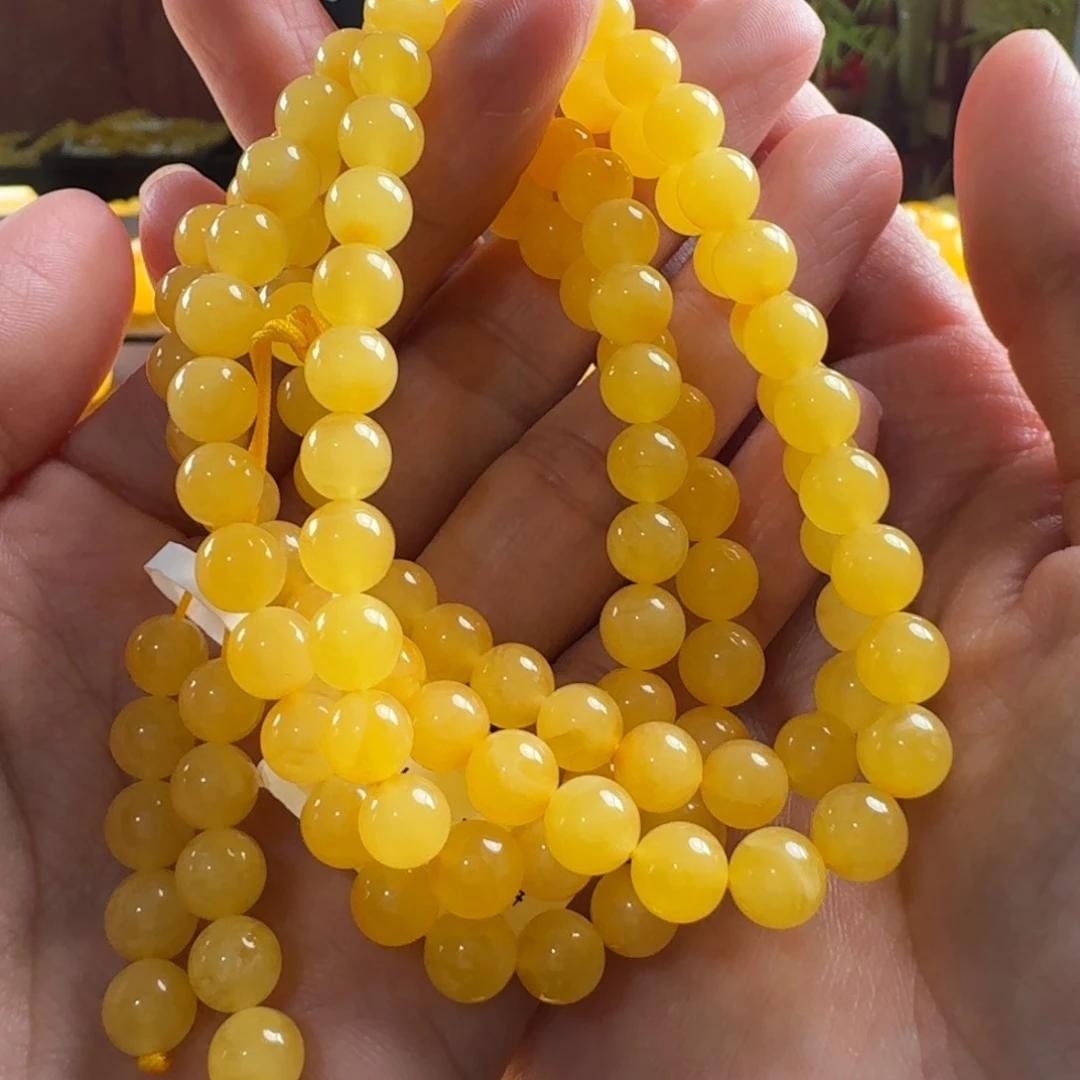 蜜蜡毛衣链未镶嵌