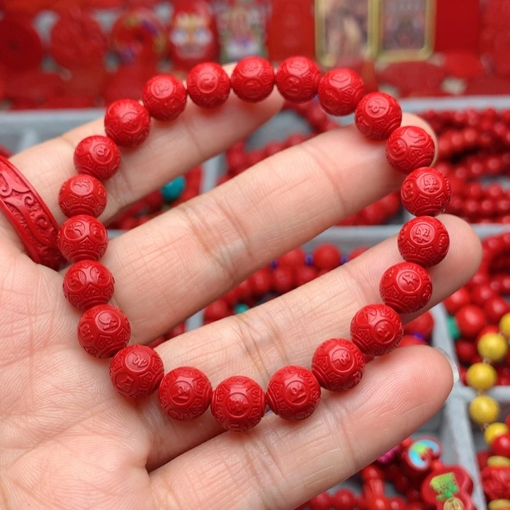 天然辰砂工艺品朱砂手串