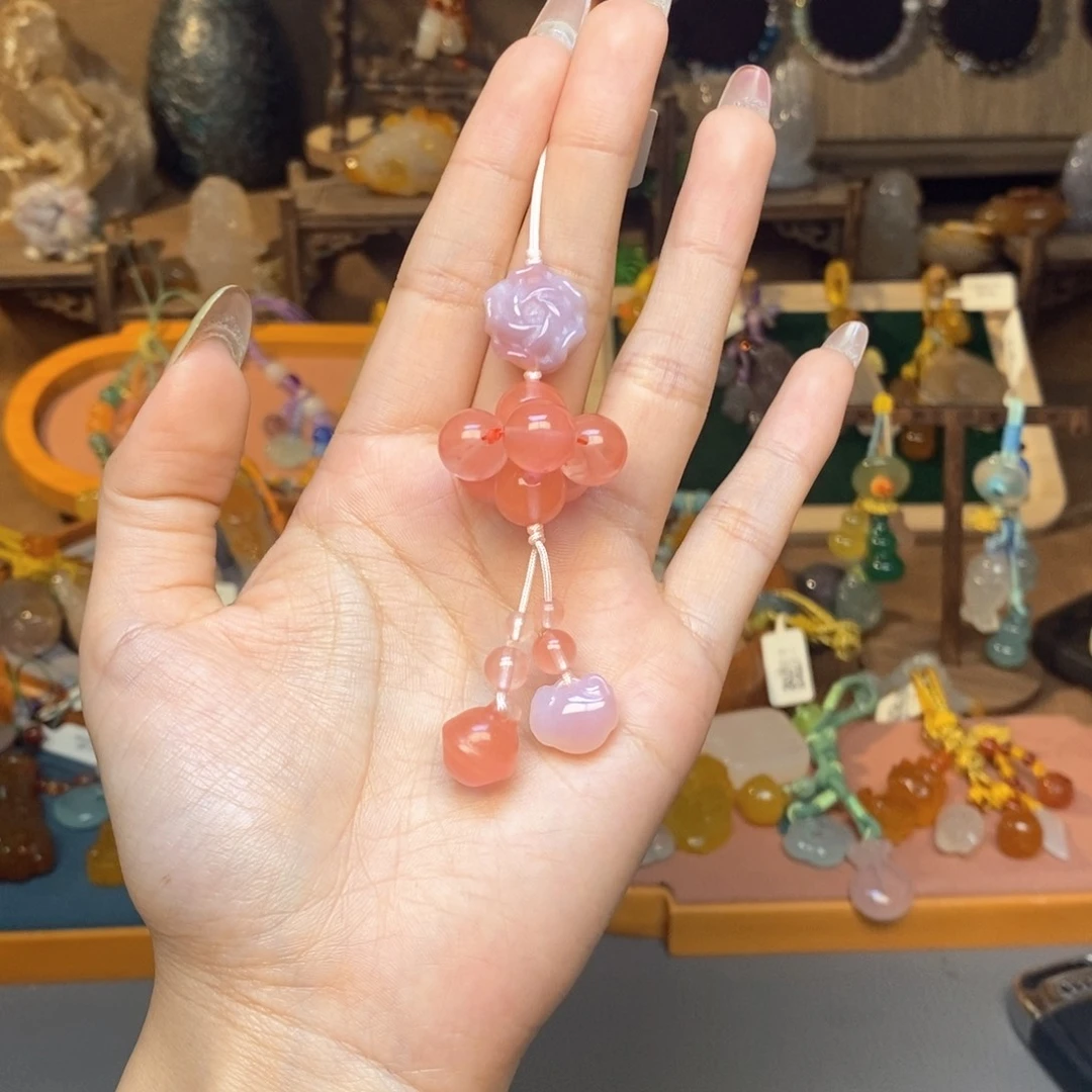 未镶嵌车挂玛瑙/玉髓挂件