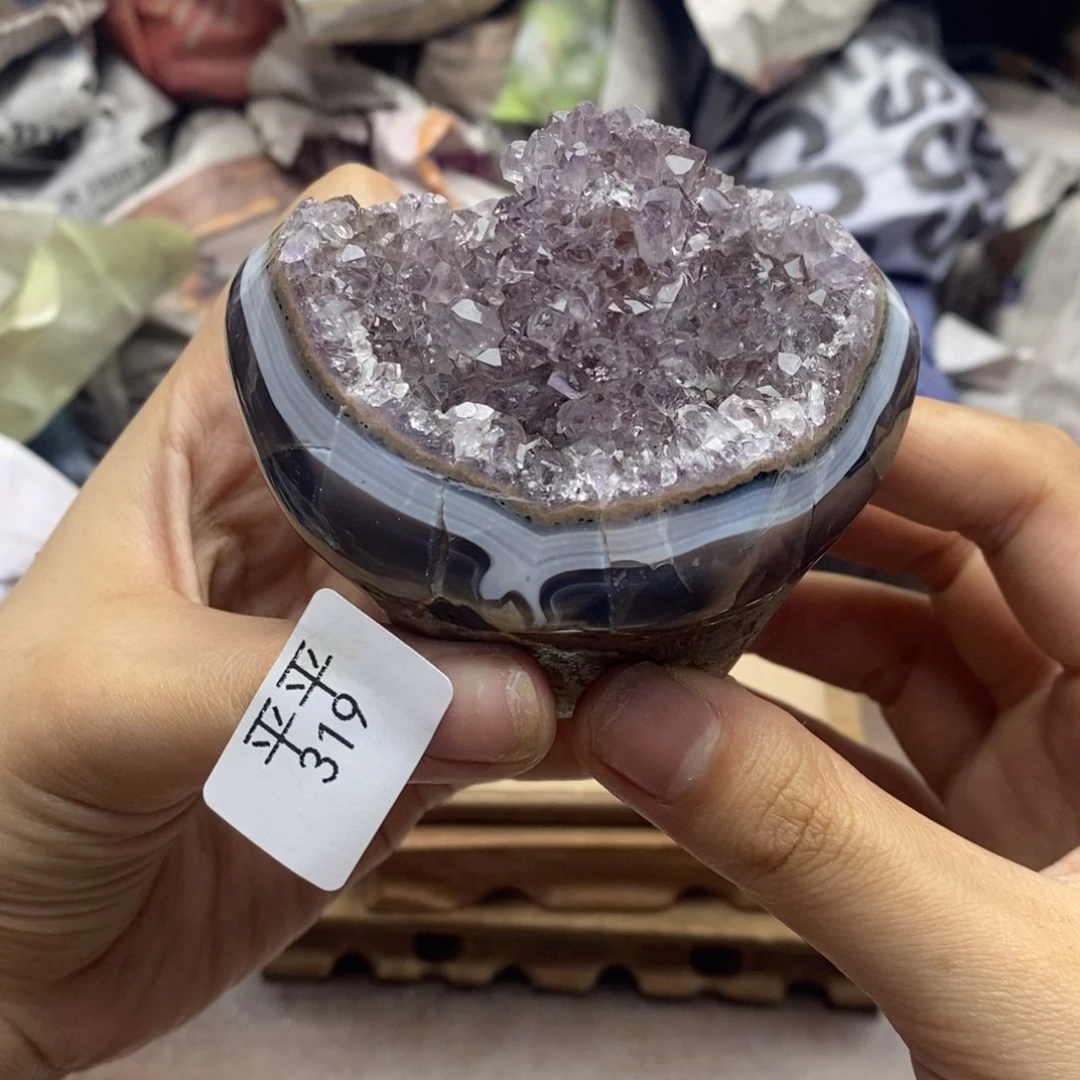 紫晶珠宝半成品未镶嵌