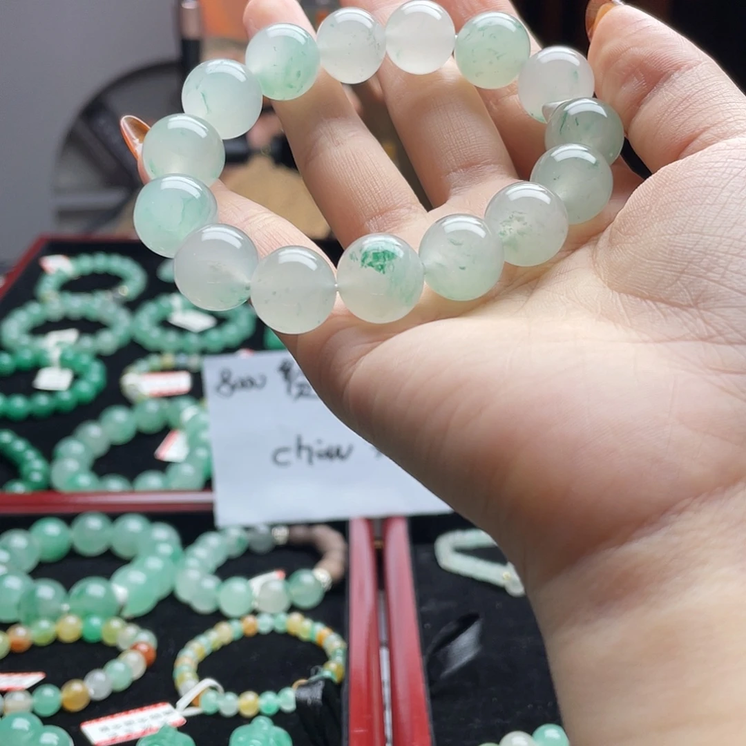 石英质玉（非洲翠）未镶嵌手串