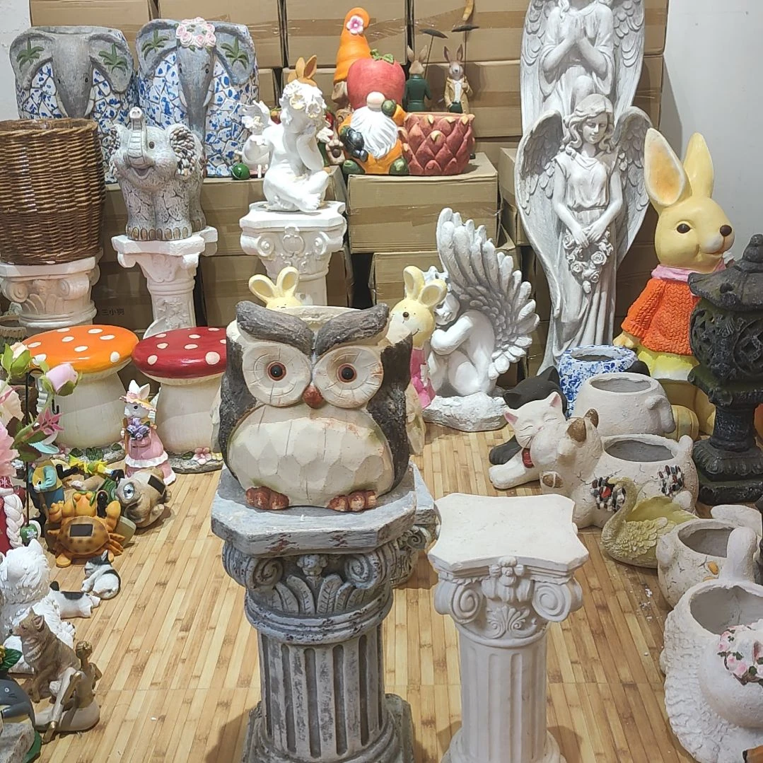 合成树脂氧化镁猫头鹰花盆