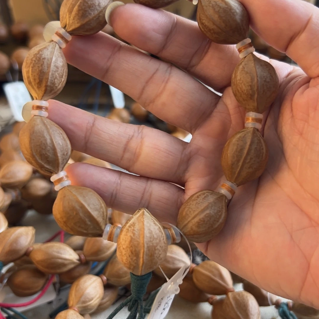 橄榄核手串梅林铁核老树核素串1825