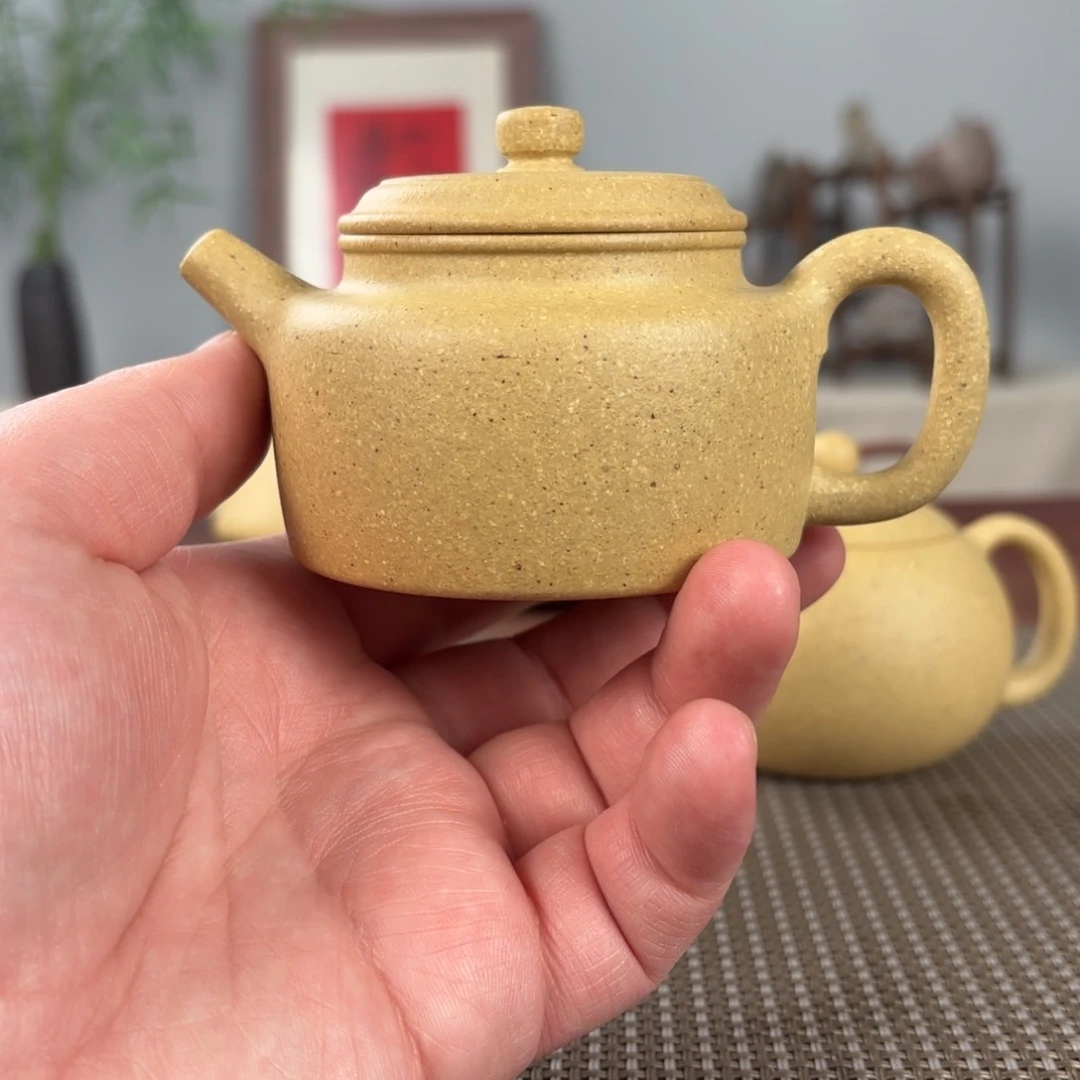 紫砂茶壶皮****粥微瑕黄龙山原矿紫砂壶