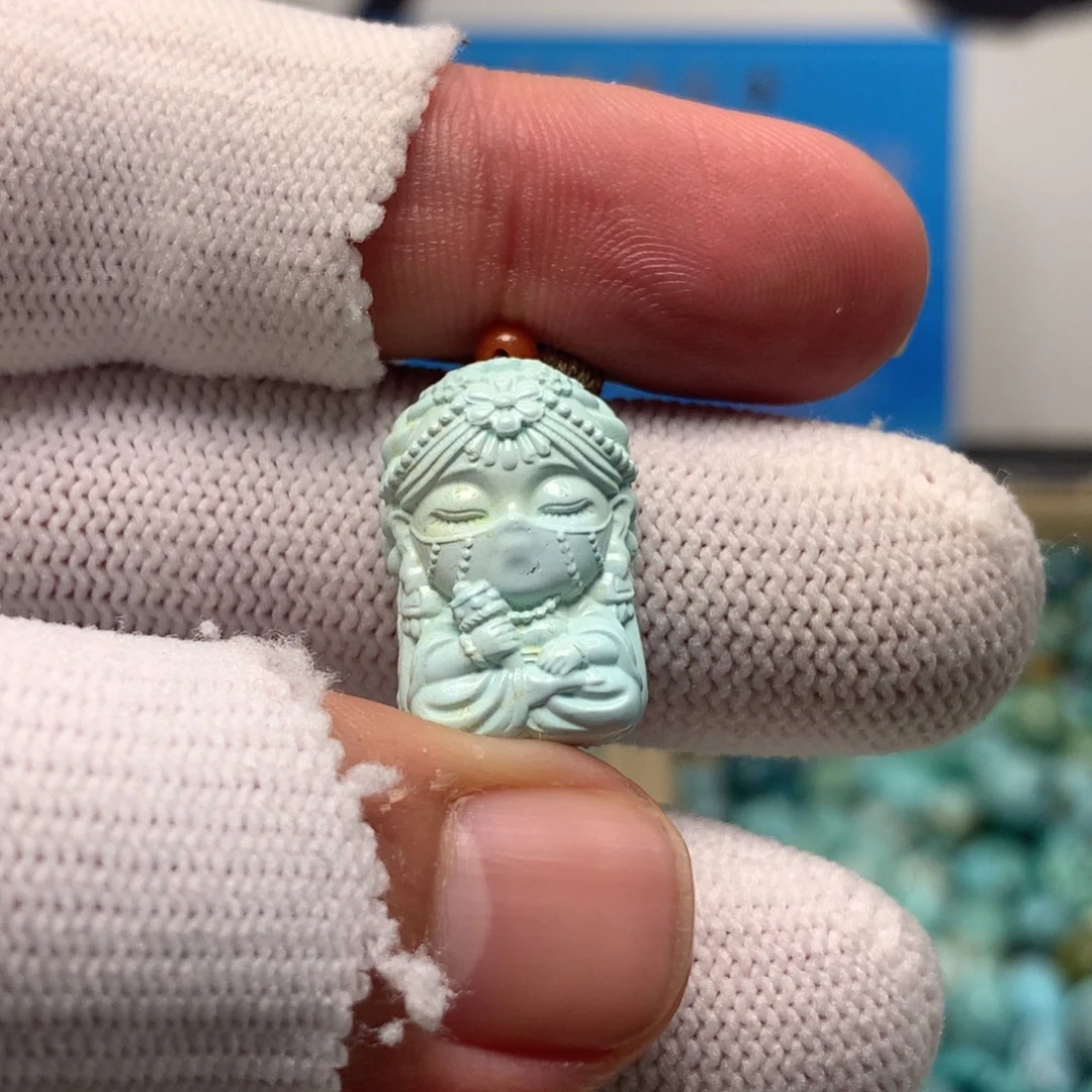 绿松石未镶嵌挂件