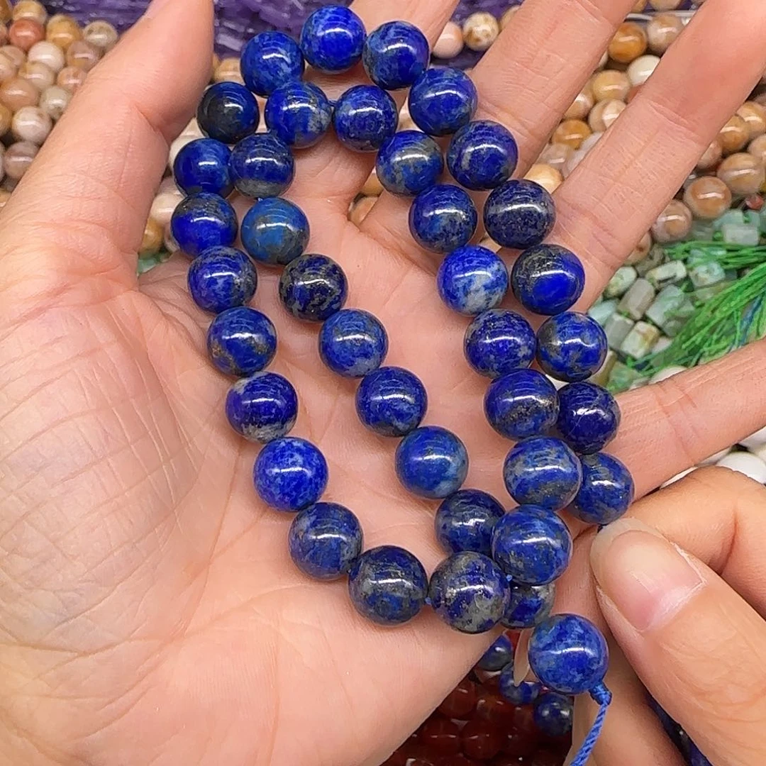 玛瑙/玉髓合金珠宝半成品青金10mm一条