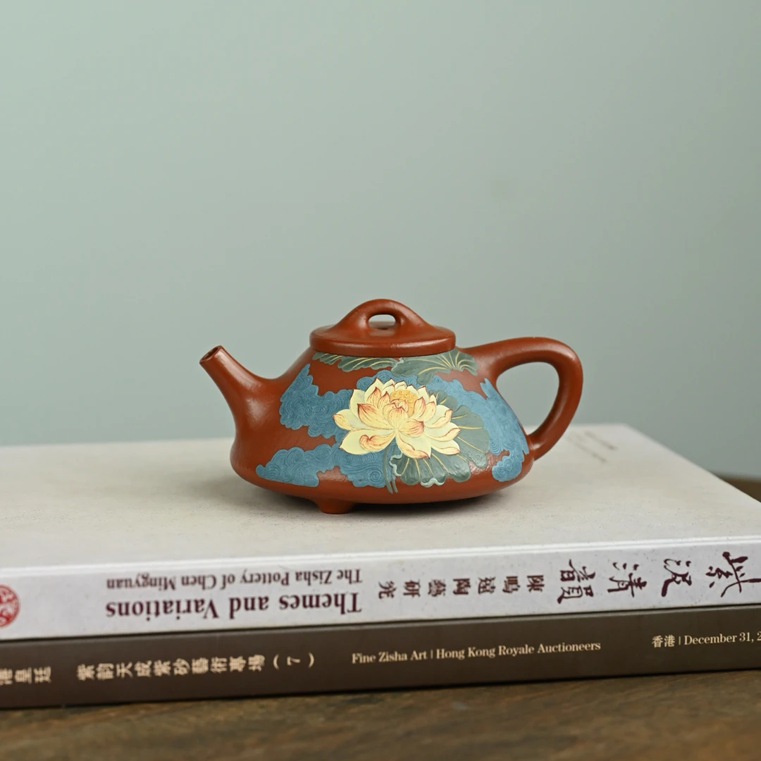 子冶石瓢·全手工  容量200cc/家藏朱泥