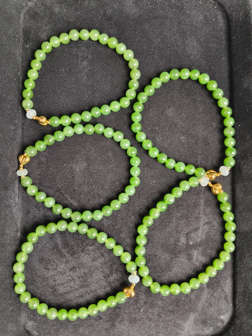 天然和田玉手串（多样性发其一）BJJ0077