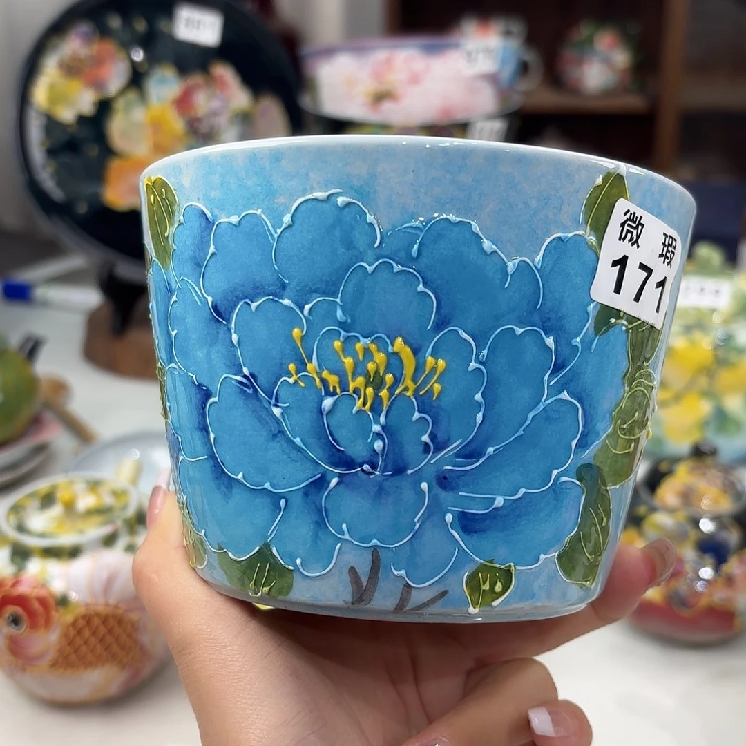 景德镇手绘高温釉下彩陶瓷茶具