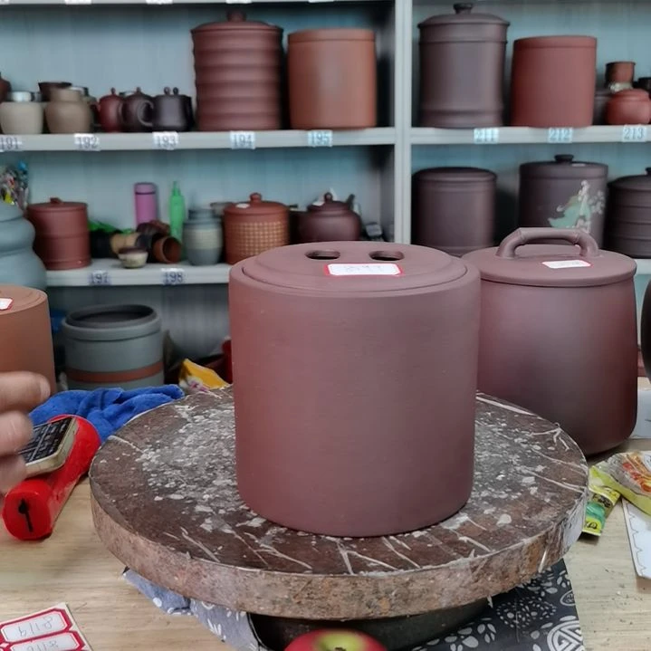 紫砂茶叶罐处理半斤装牛鼻盖8097