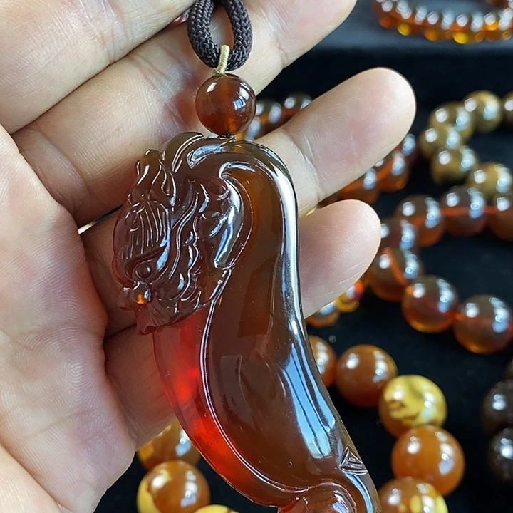 琥珀未镶嵌吊坠(不含链)