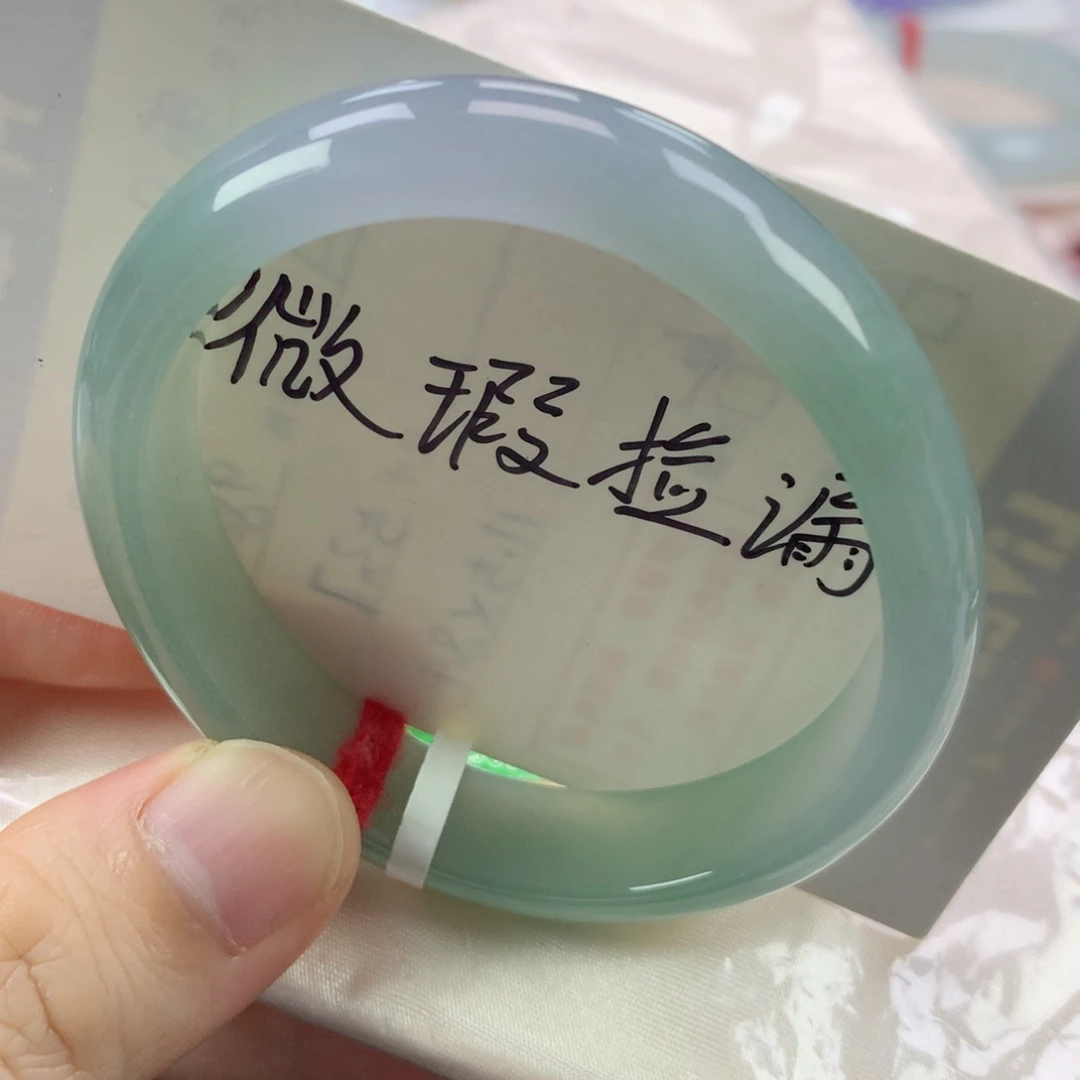 翡翠手镯未镶嵌缅甸天然翡翠手镯53贵妃