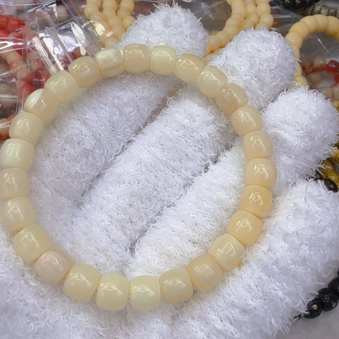 驼骨手串/手链55原色驼骨单圈8×7直切有棕裂