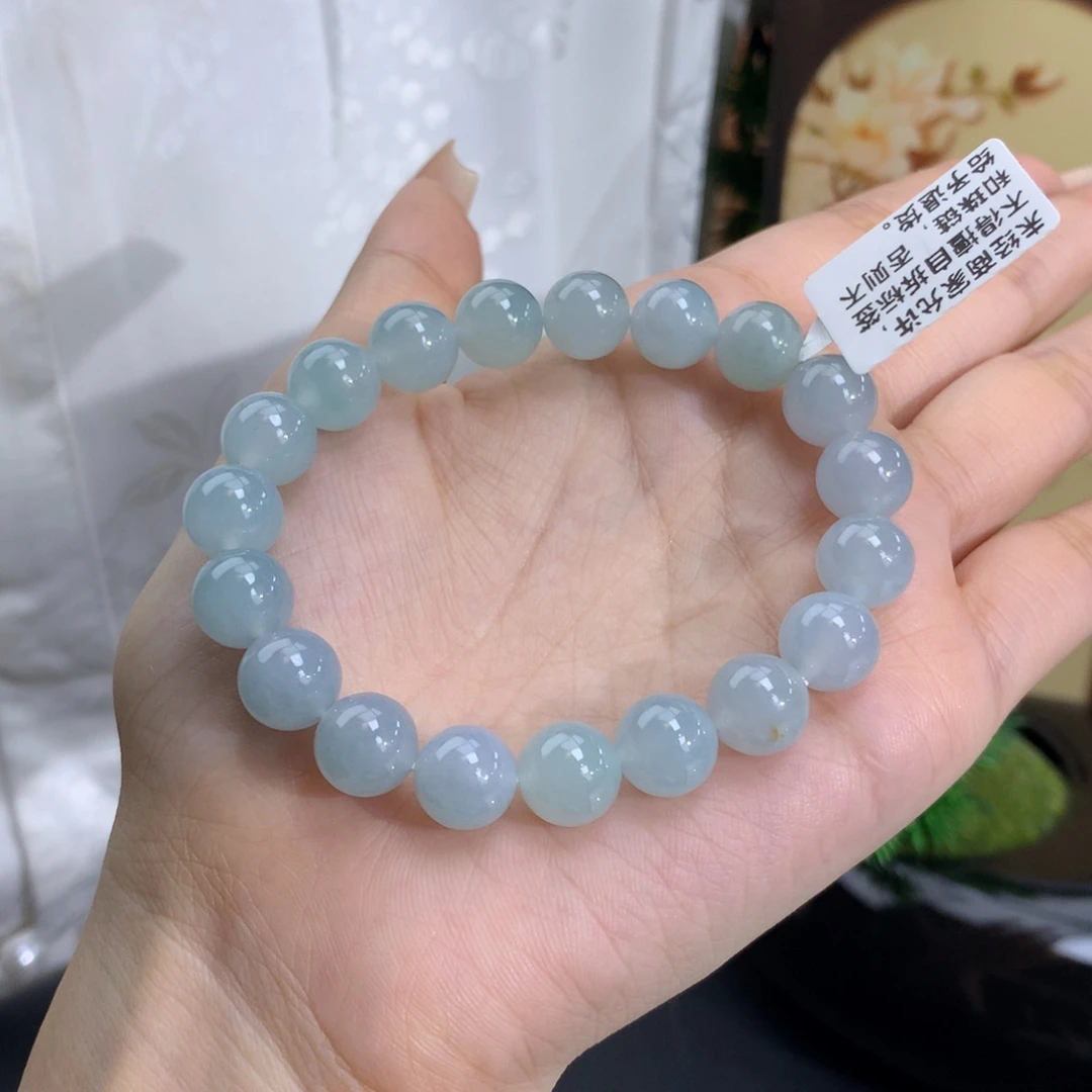 未镶嵌手链翡翠卡10冰润胶天空蓝