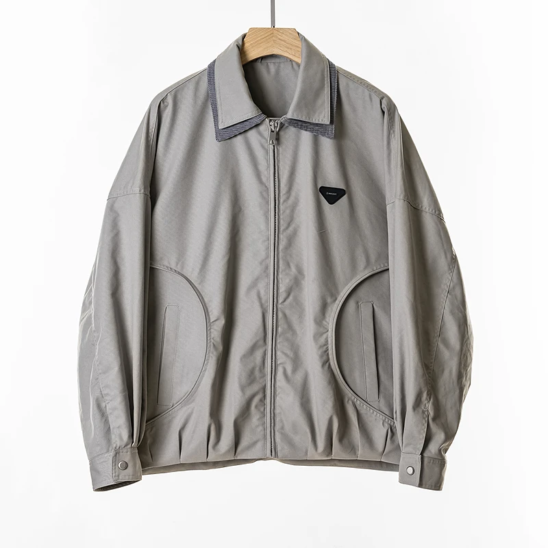 【INXX】FASHION 时尚复古双层领夹克插肩袖外套情侣XFF3145179