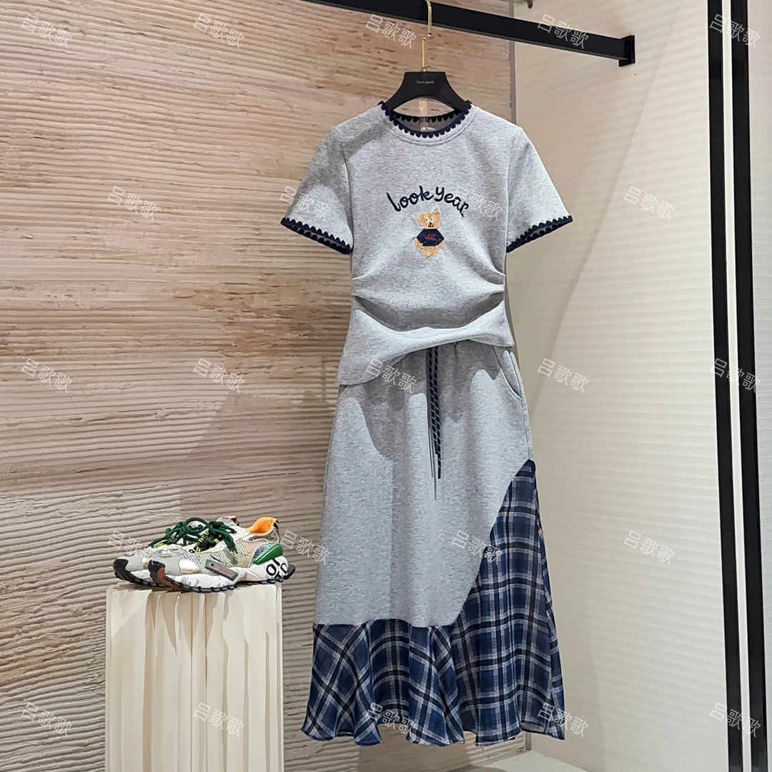 【宠粉价】玩偶小熊高定设计褶皱气质高贵显瘦套装TZ-37