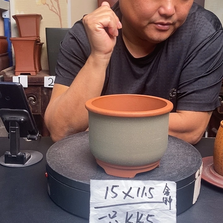 紫砂花盆货号一只KK5