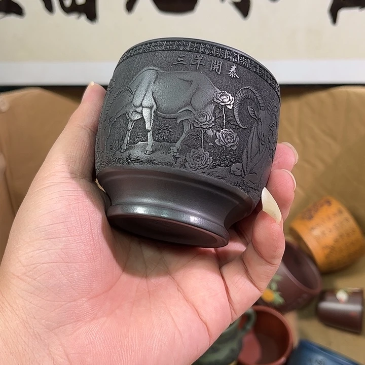 茶杯紫砂全手工紫砂主人杯