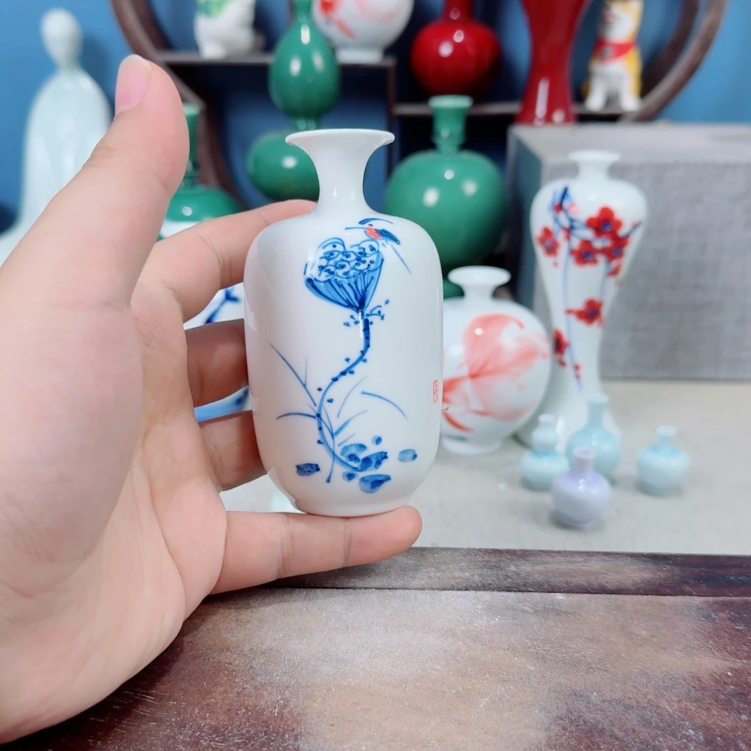陶瓷手工小花器摆件