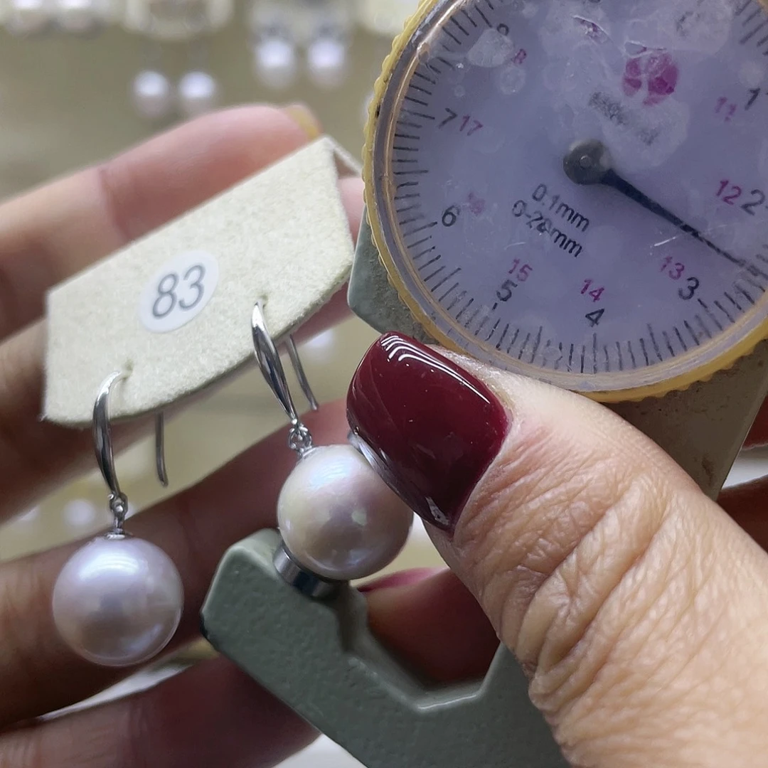 淡水珍珠耳饰银S925镶嵌