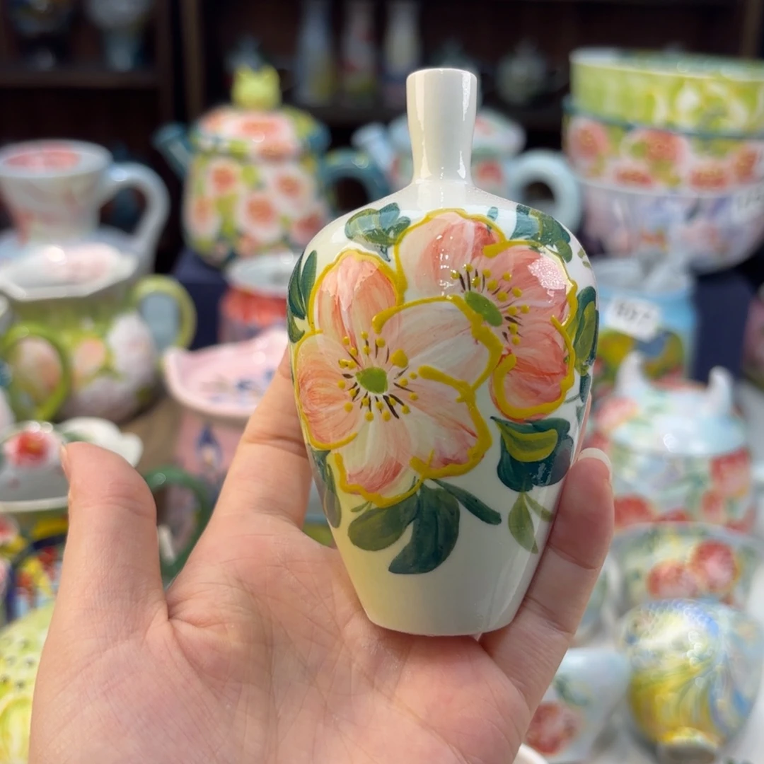 瓷片景德镇手绘高温釉下彩陶瓷茶具