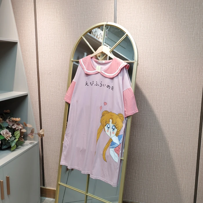 EV127孕妇粉色睡裙L100-140  XL150