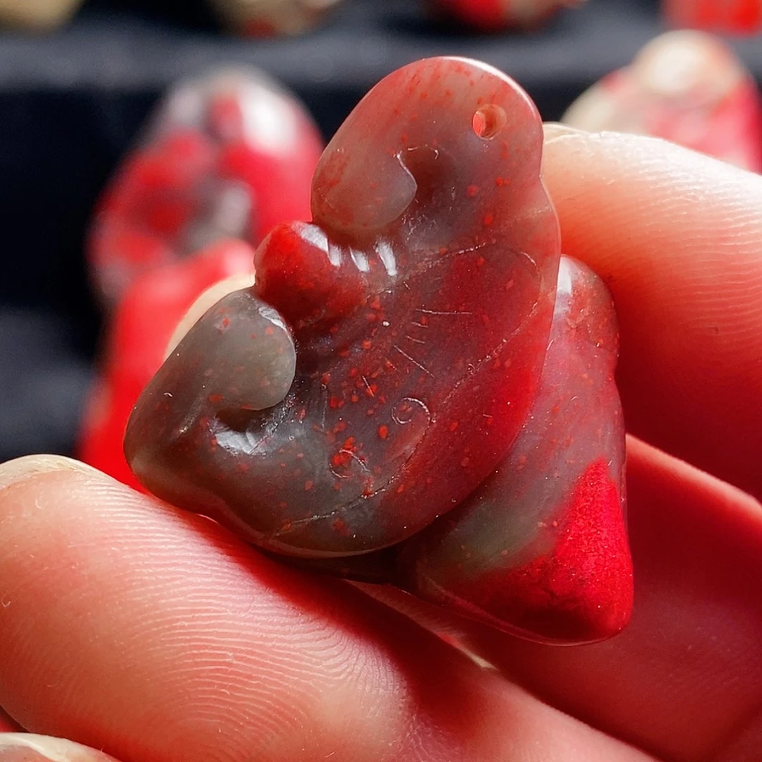 昌化石印石昌化鸡血石挂件