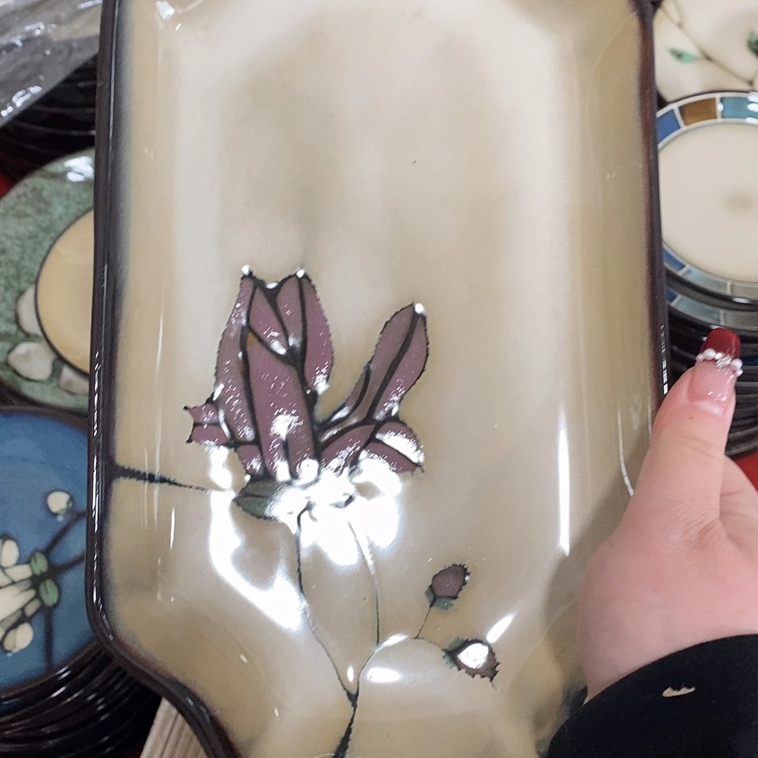 瓷片1个鱼盘微瑕不退不换