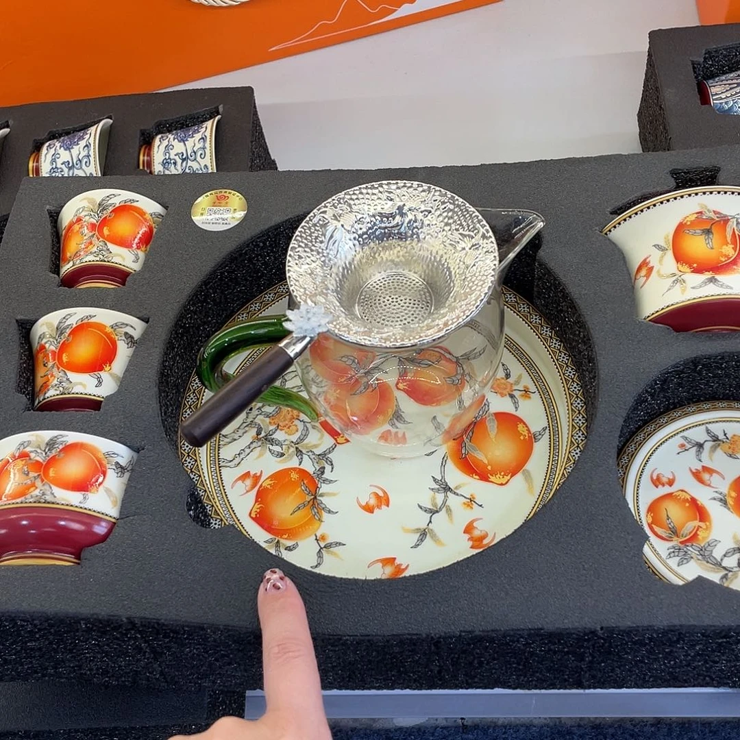 陶景德陶瓷盖碗茶具