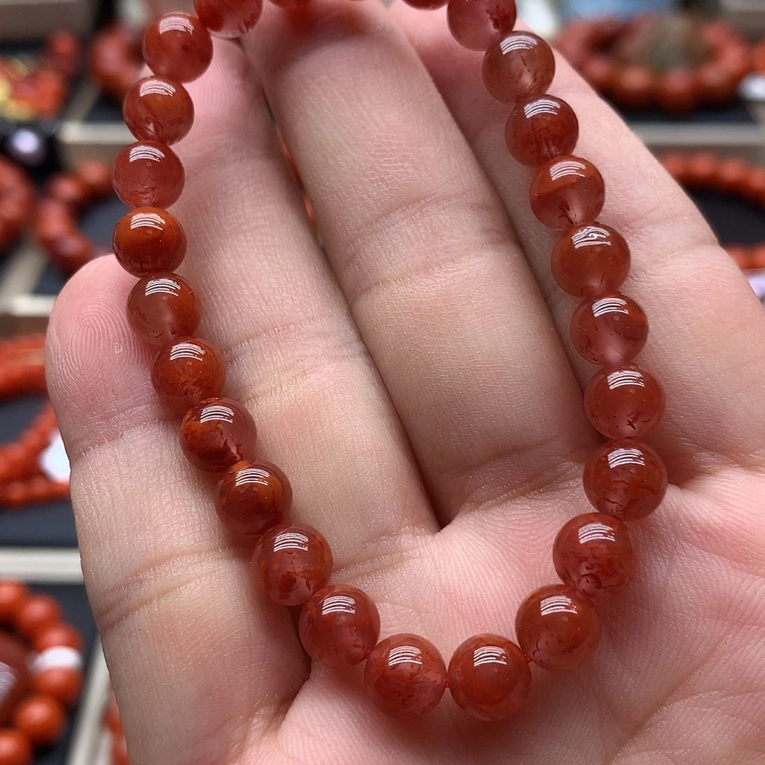 南红玛瑙手链未镶嵌