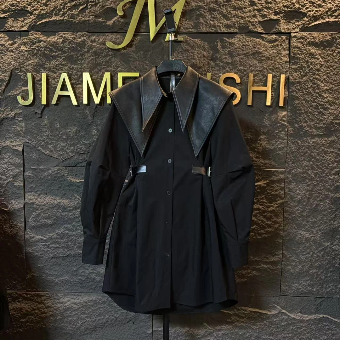 新款现货韩版学院风春秋衬衫裙1143