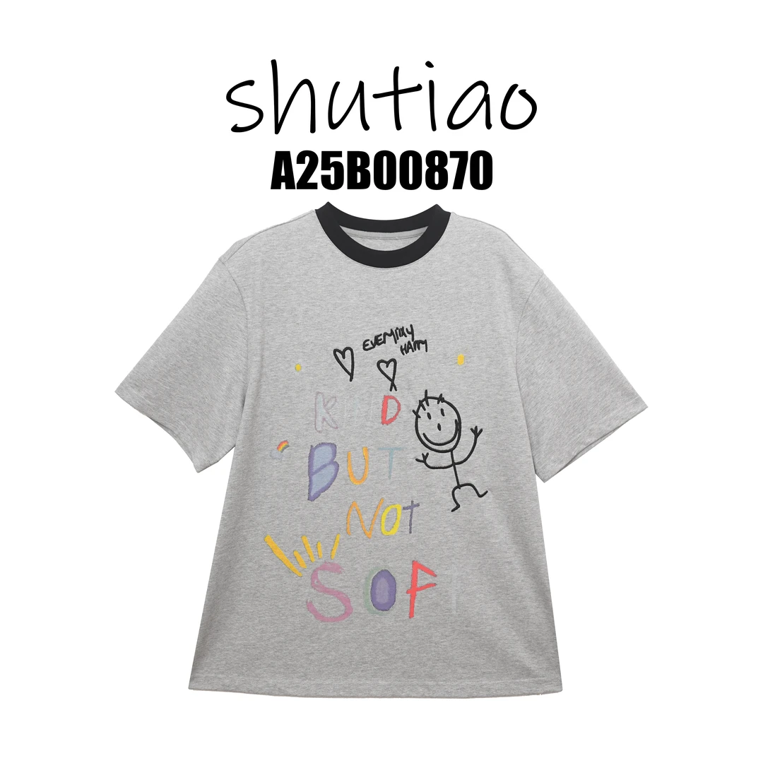 【SHUTIAO】2025春夏：新款小众设计款T恤A25B00870