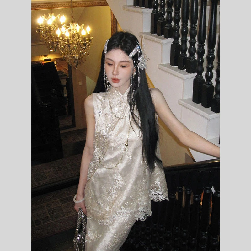 2025超火夏装一整套高级感清冷感禅意新中式国风上衣半裙两件套装