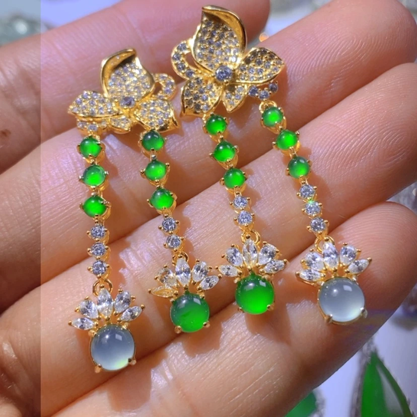 【闪购商品】银S925镶嵌挂件翡翠天然翡翠