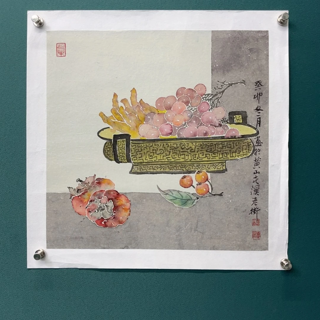 国画艺术家真人手绘