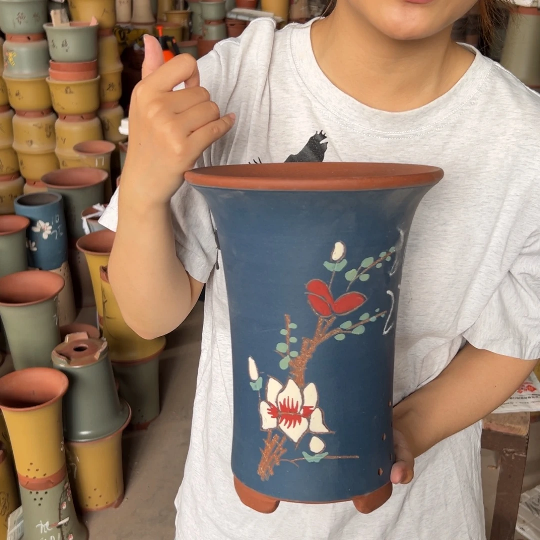 宜兴川阁紫砂花盆单个