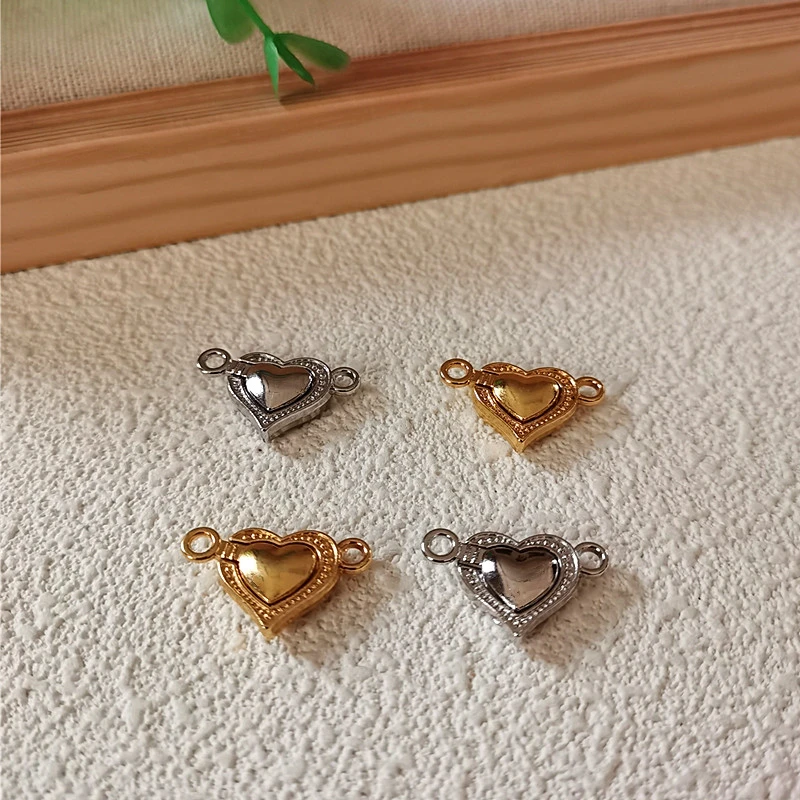 桃心形磁铁吸扣手工diy饰品配件手链项链收尾扣丝巾方巾连接扣头