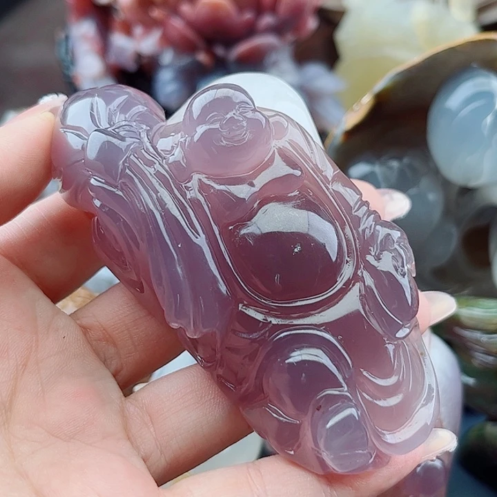 虎***牙玛瑙未镶嵌手饰吊坠