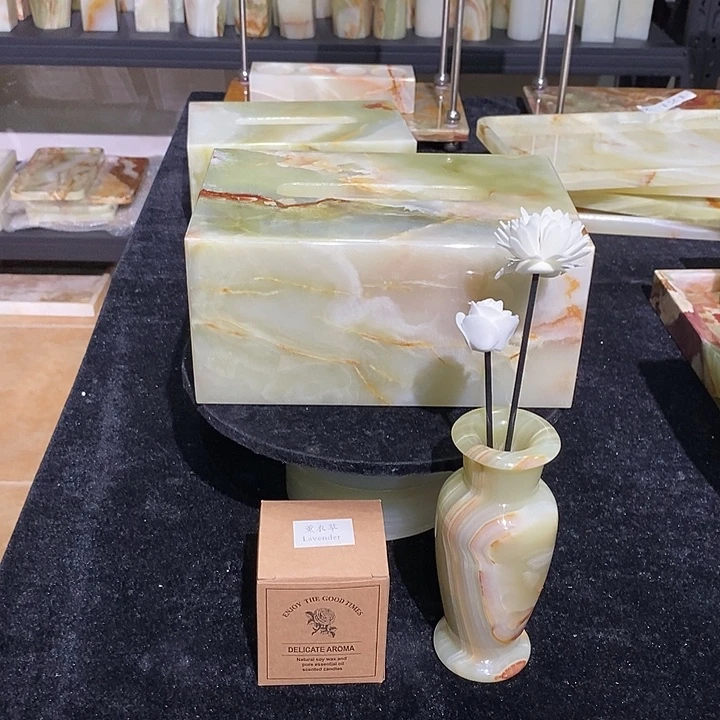 天然青玉石两件套