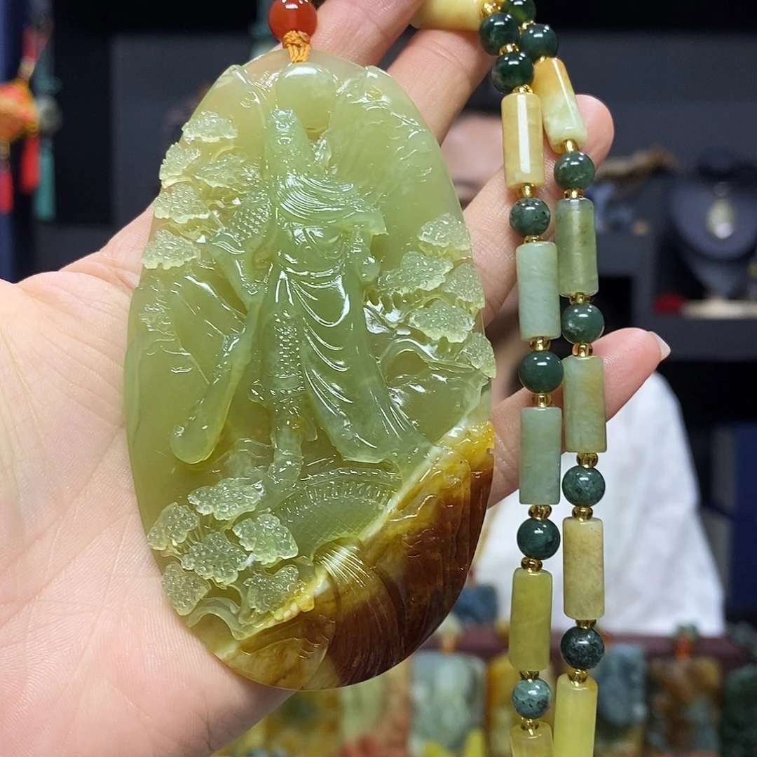 未镶嵌岫玉挂件吊坠