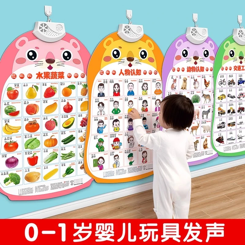 婴儿玩具宝宝益智早教有声挂图0一1一3岁幼儿童7礼物6个月以上 YZ